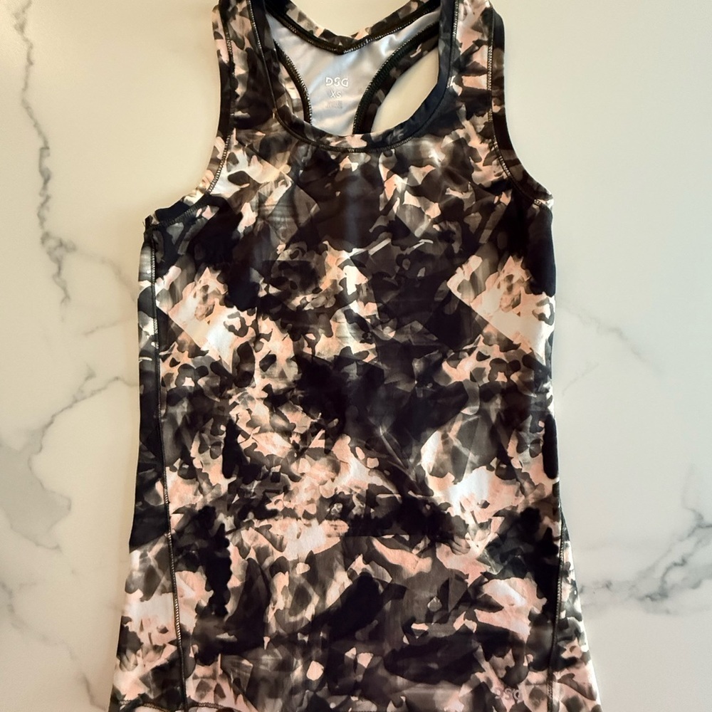 DSG Women's Racerback Black and Pink Tank Top size XS.